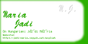 maria jadi business card